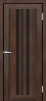 Двері Europe Doors Албанія каштан скло чорне