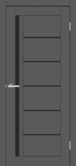 Двері Europe Doors Англія графіт скло чорне
