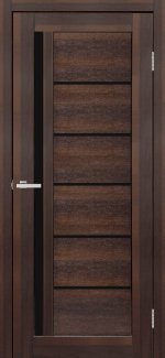 Двері Europe Doors Англія каштан скло чорне