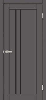 Двері Europe Doors Бельгія графіт скло чорне