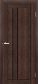 Двері Europe Doors Бельгія каштан скло чорне