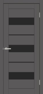 Двері Europe Doors Данія графіт скло чорне
