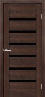Двері Europe Doors Франція каштан скло чорне