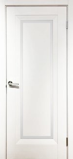 Двері Europe Doors Італія білосніжний скло Сатін
