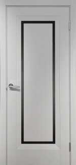 Двері Europe Doors Італія платина скло чорне