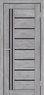 Двері Europe Doors Німеччина бук попелястий скло чорне