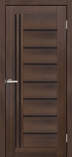 Двері Europe Doors Німеччина каштан скло чорне