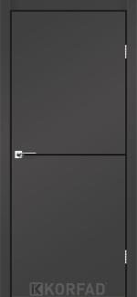 Двері Deco Loft Plato DLP-01 Super PET антрацит молдинг чорний