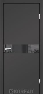 Двері Glass Loft Plato GLP-01 Super PET антрацит скло чорне