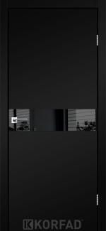Двері Корфад Glass Loft Plato GLP-01 Super PET чорний скло чорне
