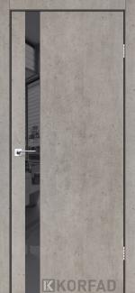 Двері Glass Loft Plato GLP-02 лайт бетон скло чорне