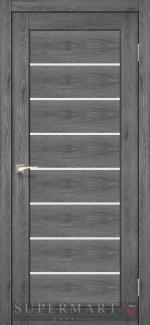 Двері Корфад Piano Deluxe PND-01 дуб марсала скло Сатін