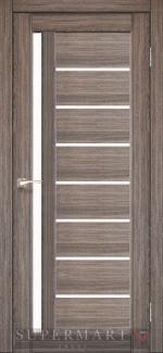 Двері Корфад Venecia Deluxe VND-02 дуб грей скло Сатін