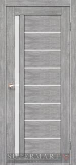 Двері Корфад Venecia Deluxe VND-02 еш вайт скло Сатін