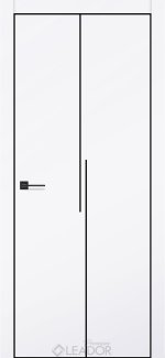 Двері Leador Premium LZ Moon-12 білий мат молдинг чорний