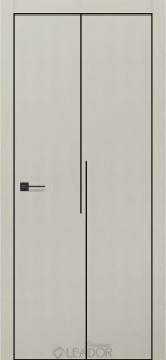 Двері Leador Premium LZ Moon-12 капучино металік молдинг чорний