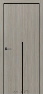 Двері Leador Premium LZ Moon-12 пекан сільвер молдинг чорний
