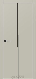 Двері Leador Premium LZ Moon-12 тауп піщаний молдинг чорний