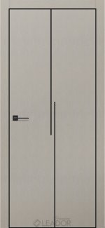 Двері Leador Premium LZ Moon-12 трюфель металік молдинг чорний