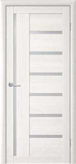 Двері Luxdoors Бянка біла модрина скло Сатін
