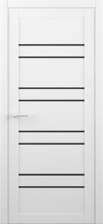 Двері Luxdoors Дублін білий скло чорне