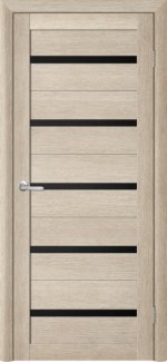 Двері Luxdoors Флора акація кремова скло чорне
