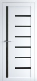 Двері Luxdoors Мадрид білий скло чорне