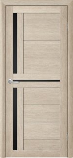 Двері Luxdoors Тіна акація кремова скло чорне