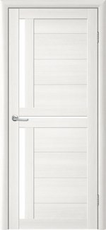 Двері Luxdoors Тіна біла модрина скло Сатін