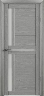 Двері Luxdoors Тіна ясен димчатий скло Сатін
