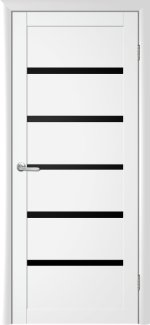 Двері Luxdoors Відень білий скло чорне