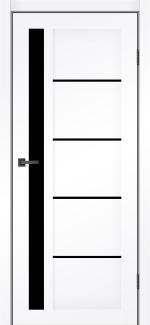 Двері MSDoors Alabama білий мат скло чорне