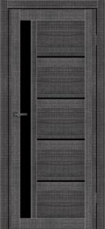 Двері MSDoors Alabama вуд грей скло чорне