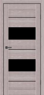 Двері MSDoors Dakota дуб сірий скло чорне