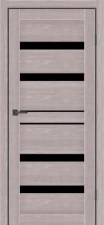 Двері MSDoors Georgia дуб сірий скло чорне