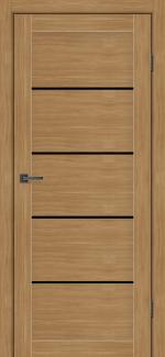 Двері MSDoors Montana дуб золотий скло чорне