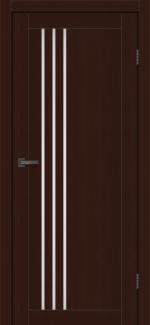 Двері MSDoors Nevada горіх темний скло Сатін