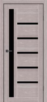 Двері MSDoors Orlean дуб сірий скло чорне