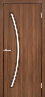 Двері MSDoors Ostin горіх міланський скло Сатін