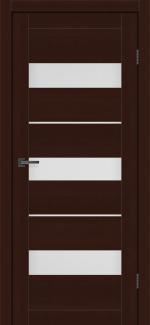 Двері MSDoors Vegas горіх темний скло Сатін