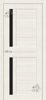 Двері Deco 01 дуб bianco скло чорне