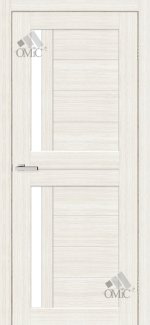 Двері Оміс Deco 01 дуб bianco скло сатин