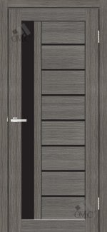 Двері Оміс Deco 09 дуб ash скло чорне