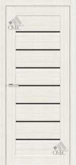 Двері Deco 10 дуб bianco скло чорне