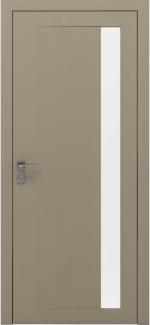 Двері Родос Loft Arrigo RAL 1019 напівскло біле Тріплекс