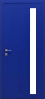 Двері Родос Loft Arrigo RAL 5010 напівскло біле Тріплекс
