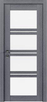 Двері Родос Modern Quadro каштан сірий зі склом
