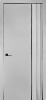 Двері Status Doors Grace-1 RAL 7047 світло-сірий молдинг чорний