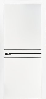 Двері Status Doors Parallel RAL 9003 біла емаль молдинг чорний
