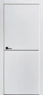 Двері Status Doors Sky Molding біла емаль молдинг чорний